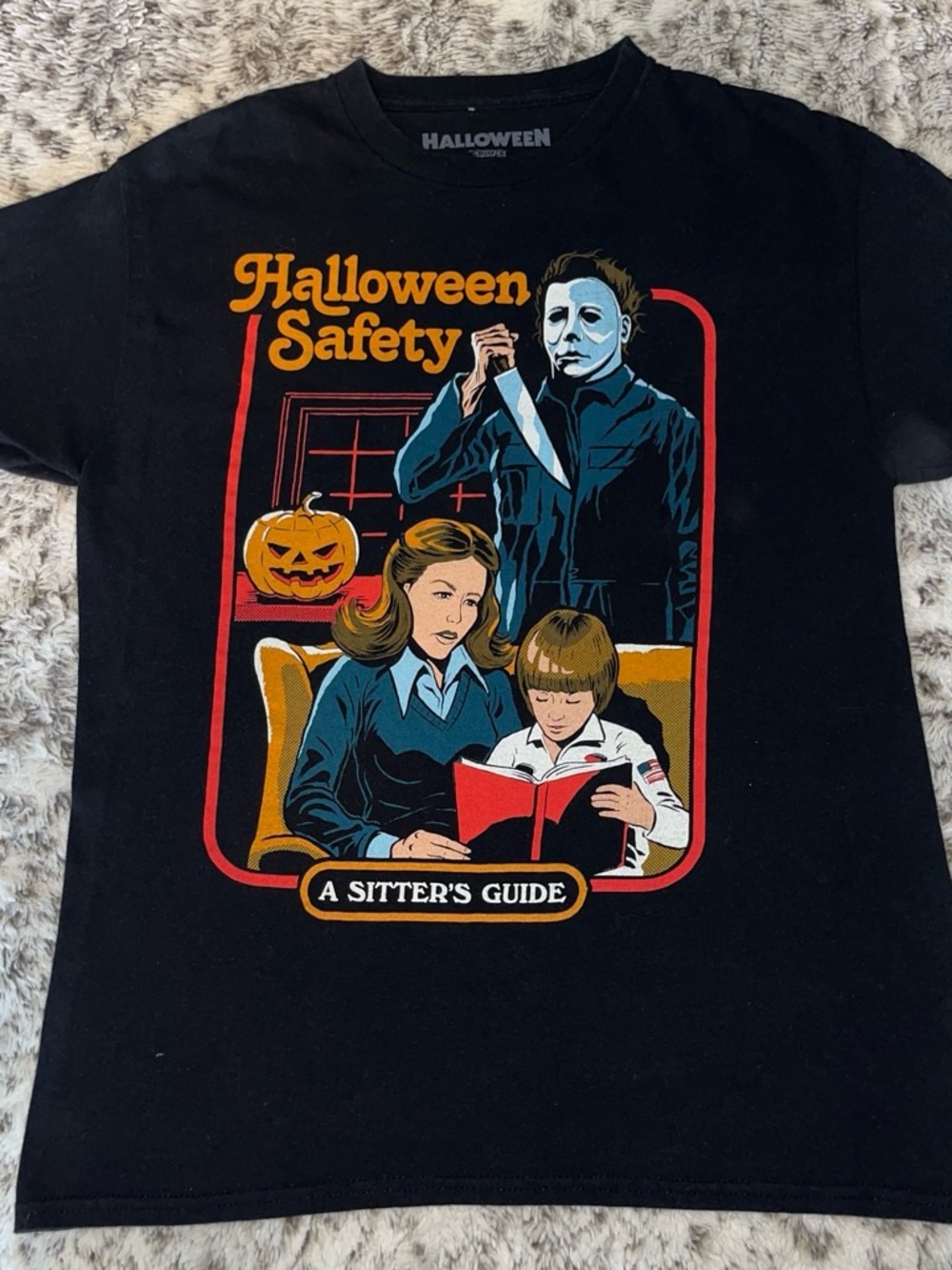 Halloween Safety Graphic Tee - Black